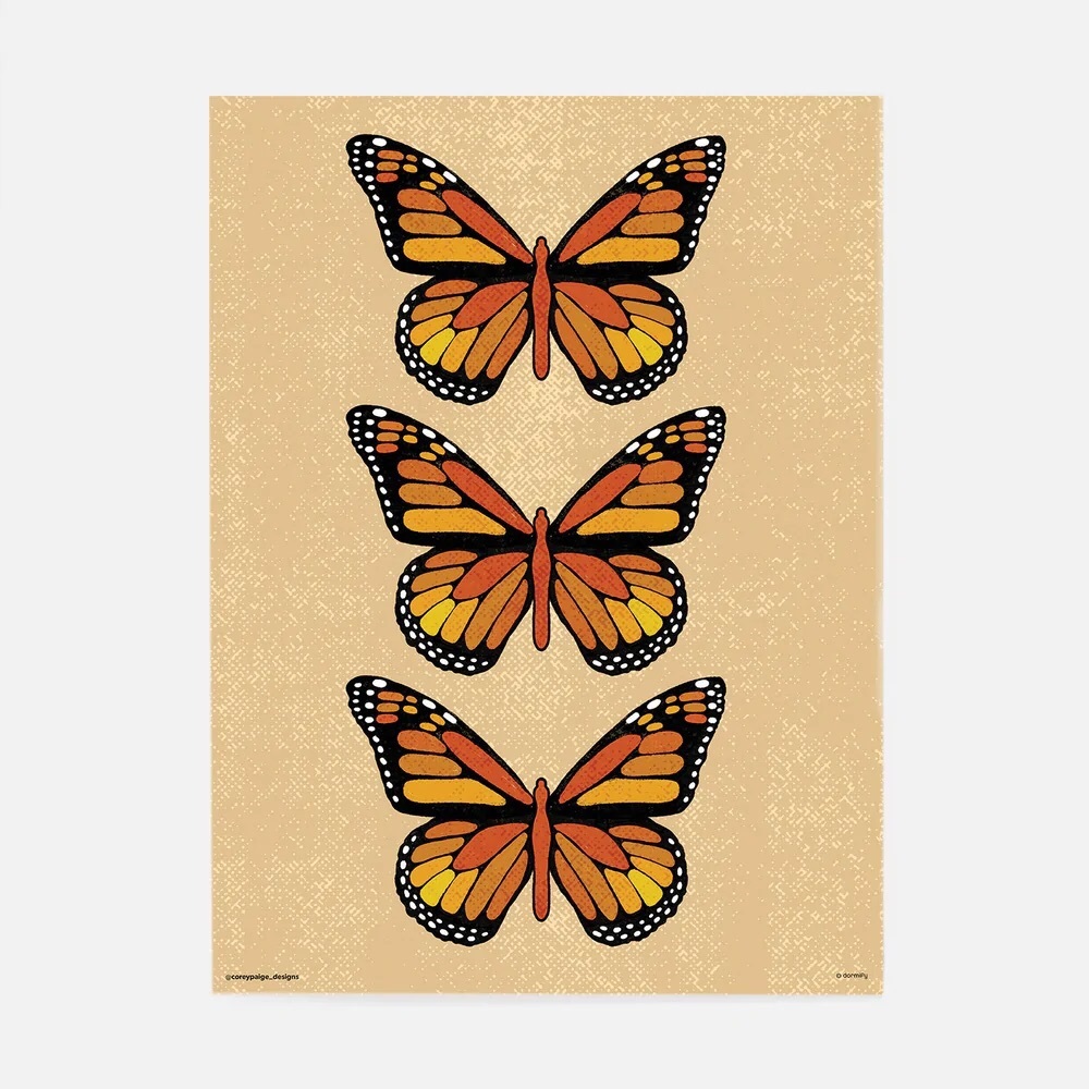 Stacked Monarch Butterflies Print By Corey Paige